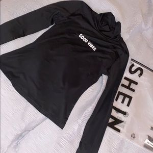 Black SHEIN “good vibes” long sleeve shirt